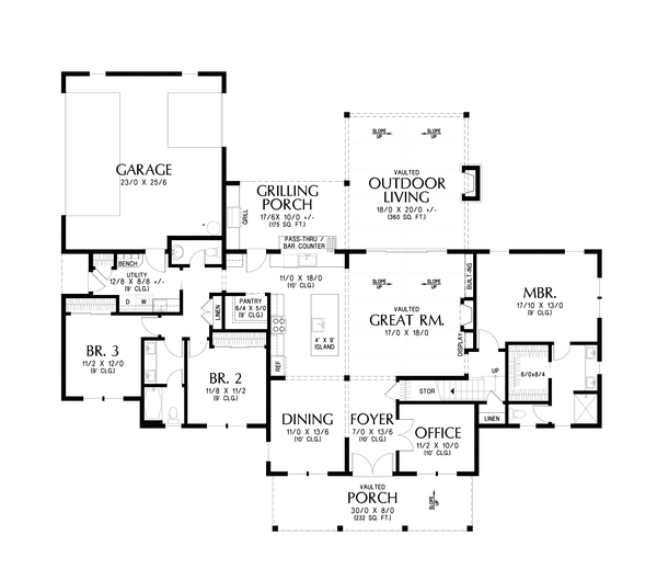 Farmhouse Floor Plan - Other Floor Plan #48-1197