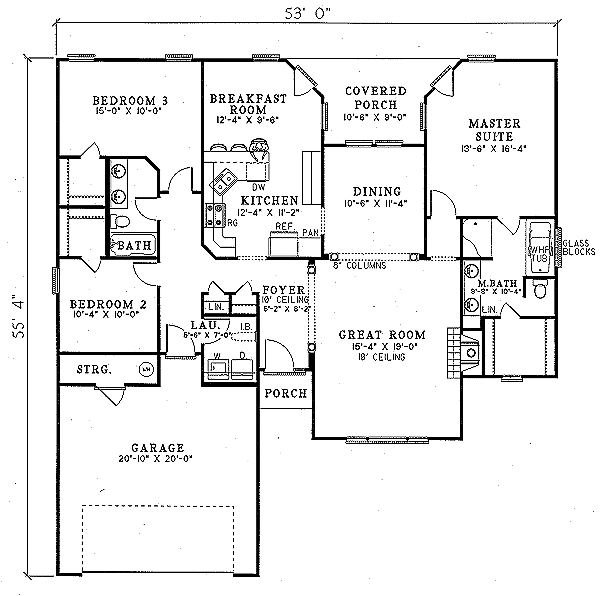 Home Plan - European Floor Plan - Main Floor Plan #17-164