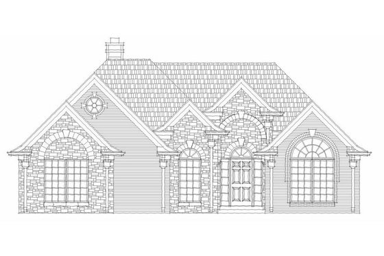 Exterior - Front Elevation 3 for Traditional House Plan #329-332 - 2 bed, 2 bath
