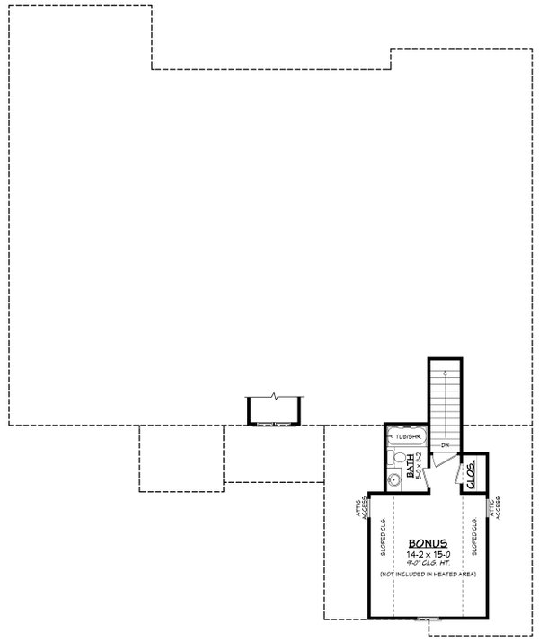 Architectural House Design - Ranch Floor Plan - Upper Floor Plan #430-302