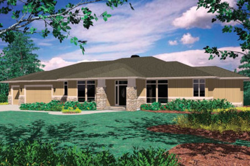 Home Plan - Contemporary Exterior - Front Elevation Plan #48-299