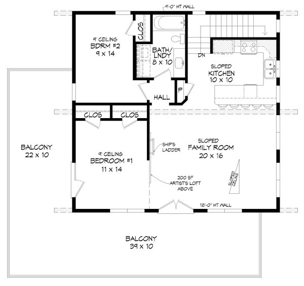 Contemporary Style House Plan - 3 Beds 2 Baths 1559 Sq/Ft Plan #932-918 ...