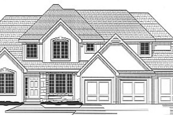 Exterior - Front Elevation for Traditional House Plan #67-413 - 4 bed, 3.5 bath