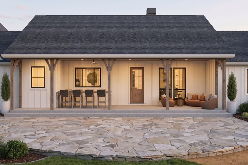 Architectural House Design - Exterior - Outdoor Living for Farmhouse House Plan #1105-13 - 3 bed, 2.5 bath