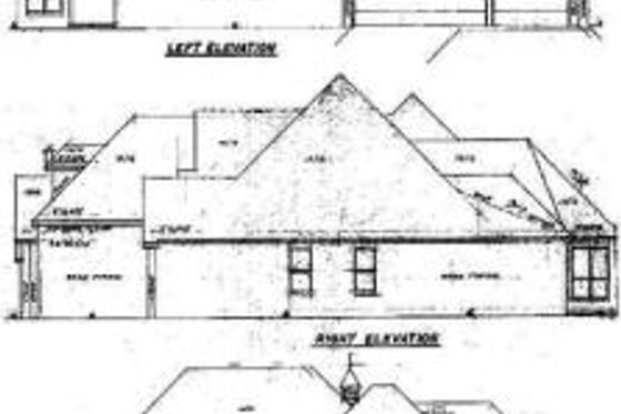 Exterior - Rear Elevation for European House Plan #52-122 - 3 bed, 3.5 bath