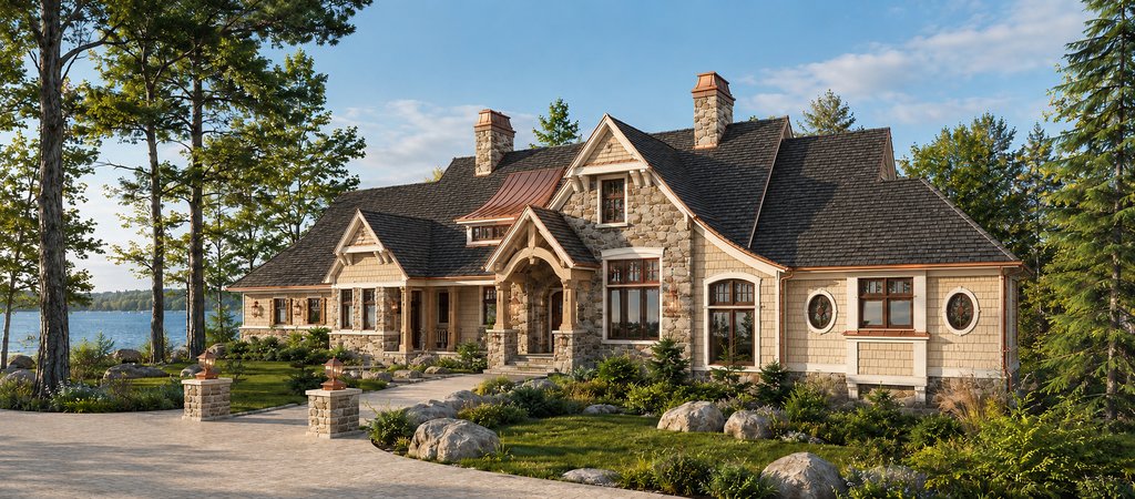 Exterior - Front Elevation 4 for Country House Plan #928-264 - 4 bed, 4.5 bath