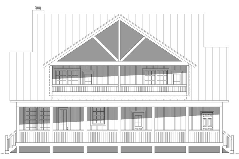 Dream House Plan - Exterior - Rear Elevation for Traditional House Plan #932-454 - 3 bed, 3.5 bath
