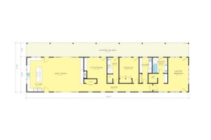 Floor Plan - Main Floor for Ranch House Plan #888-16 - 2 bed, 2 bath