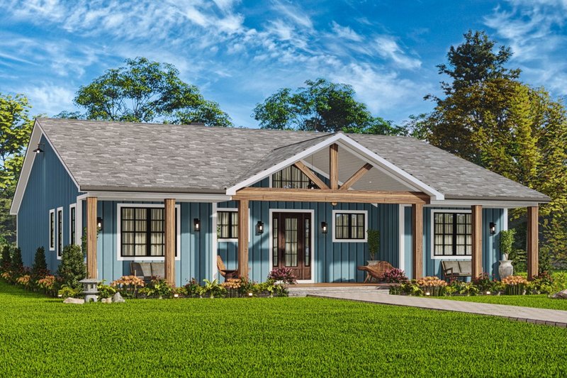 House Design - Exterior - Front Elevation 9 for Craftsman House Plan #54-591 - 3 bed, 2.5 bath