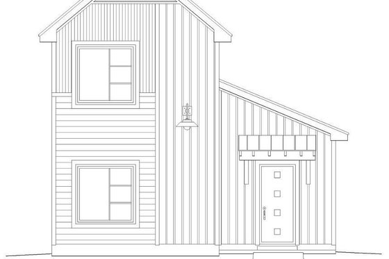 Exterior - Rear Elevation 2 for Contemporary House Plan #932-7 - 3 bed, 2 bath