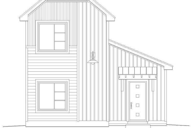 Home Plan - Exterior - Rear Elevation 2 for Contemporary House Plan #932-7 - 3 bed, 2 bath