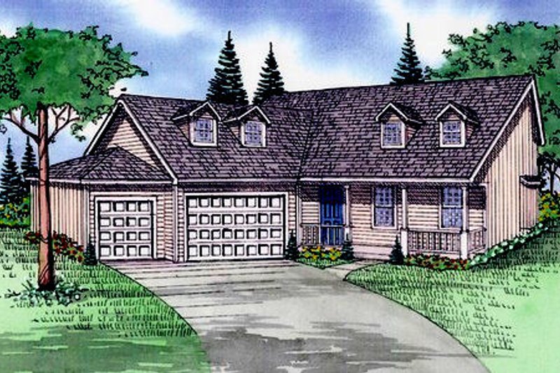 Traditional Style House Plan - 4 Beds 3.5 Baths 2160 Sq/Ft Plan #405-184