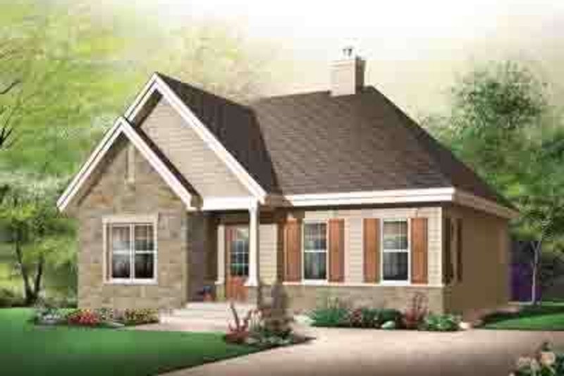 House Plan Design - Cottage Exterior - Front Elevation Plan #23-618
