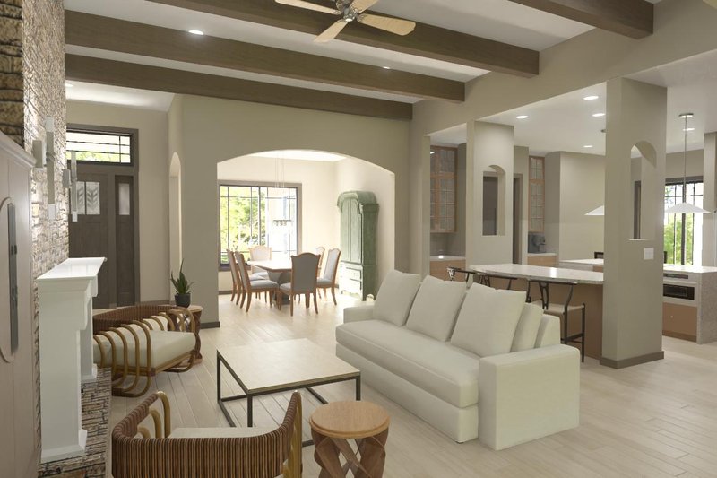 House Plan Design - Interior - Family Room 1 for Country House Plan #1126-12 - 4 bed, 2 bath
