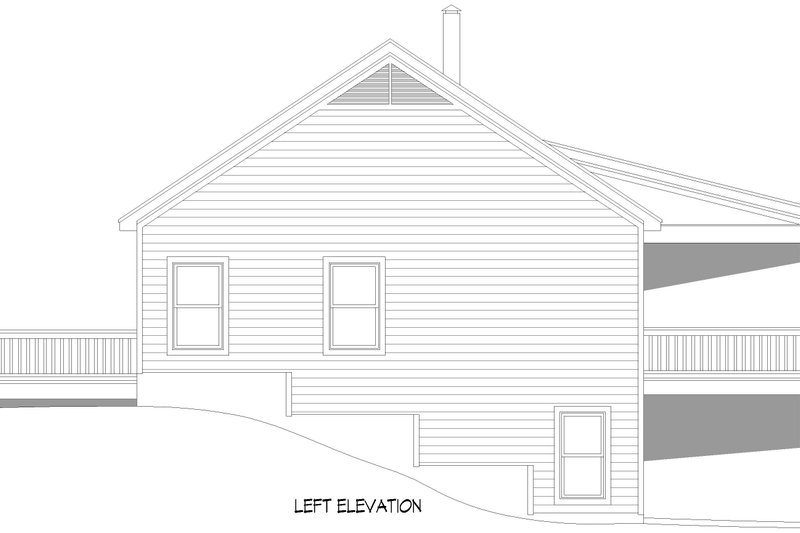 Architectural House Design - Exterior - Other Elevation for Farmhouse House Plan #932-1107 - 2 bed, 3 bath