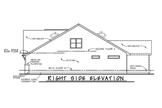 Exterior - Front Elevation 4 for Craftsman House Plan #20-2254 - 4 bed, 3.5 bath