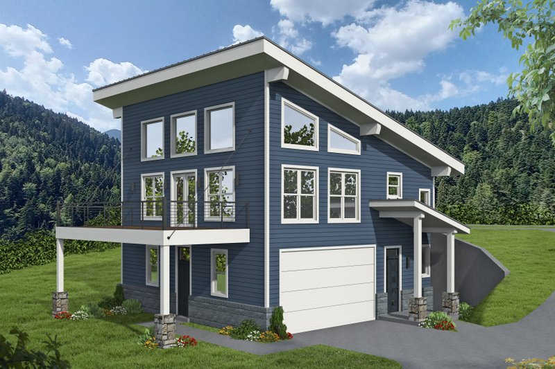 Dream House Plan - Contemporary Exterior - Front Elevation Plan #932-472