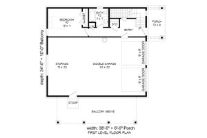 Floor Plan - Main Floor for Modern House Plan #932-559 - 2 bed, 2 bath