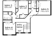 European Style House Plan - 5 Beds 3.5 Baths 2519 Sq/Ft Plan #84-236 