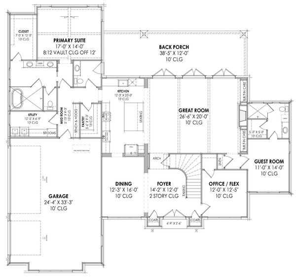 Tudor Floor Plan - Main Floor Plan #1096-41