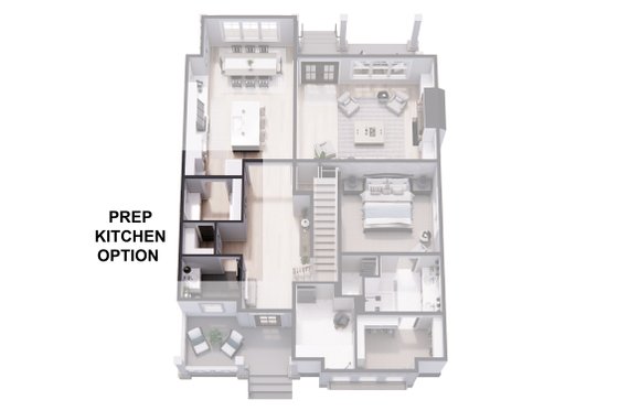 Floor Plan - Main Floor 4 for Farmhouse House Plan #51-1455 - 3 bed, 3.5 bath