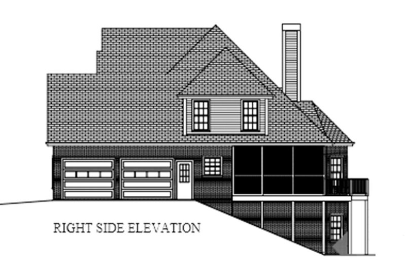 Home Plan - Right Side Elevation