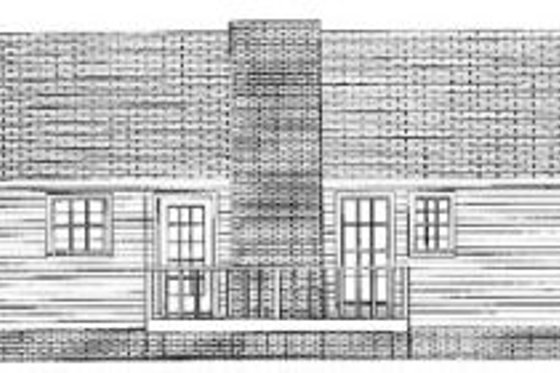 Exterior - Rear Elevation for Traditional House Plan #56-106 - 3 bed, 2 bath