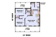 Farmhouse Style House Plan - 2 Beds 1 Baths 890 Sq/Ft Plan #44-222 