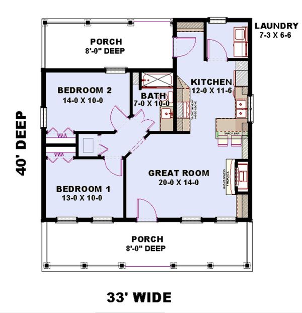 House Design - Barndominium Floor Plan - Main Floor Plan #44-222