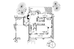 Floor Plan - Main Floor for Country House Plan #72-319 - 4 bed, 3 bath