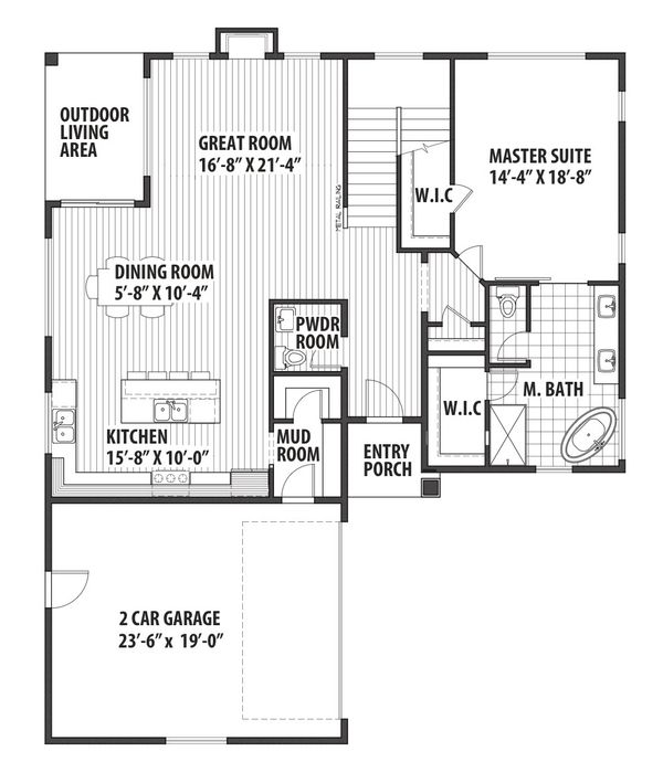 Home Plan - Contemporary Floor Plan - Main Floor Plan #569-36