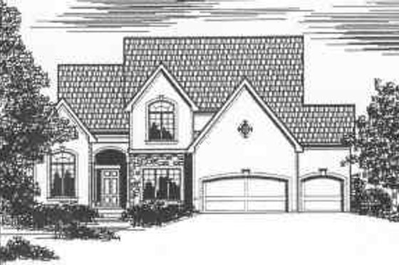 Exterior - Front Elevation for Traditional House Plan #6-110 - 4 bed, 2.5 bath
