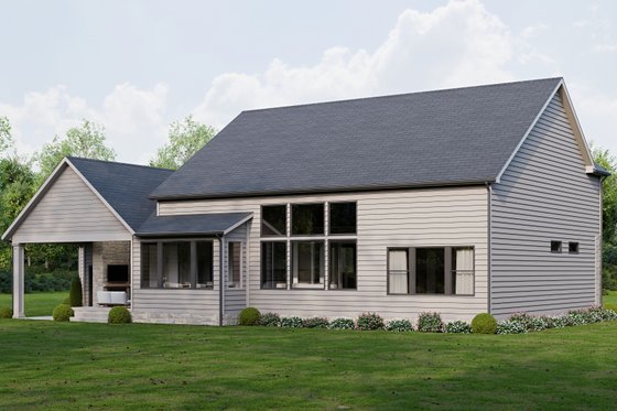 Exterior - Rear Elevation 1 for Country House Plan #1089-65 - 3 bed, 2.5 bath