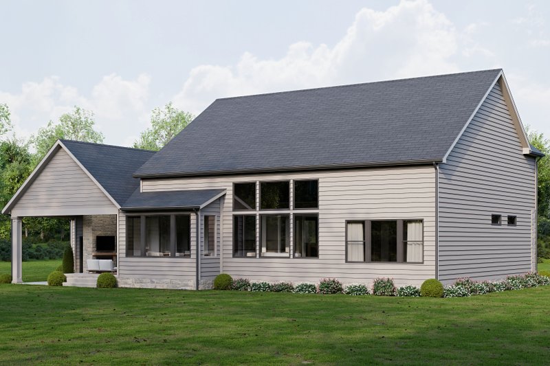 House Design - Exterior - Rear Elevation 1 for Country House Plan #1089-65 - 3 bed, 2.5 bath
