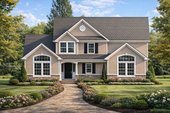 Exterior - Front Elevation for Traditional House Plan #1053-27 - 4 bed, 2.5 bath