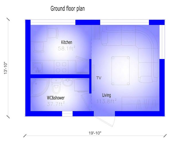 Modern Floor Plan - Lower Floor Plan #549-31