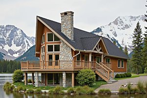 Exterior - Front Elevation 3 for Cottage House Plan #3-336 - 3 bed, 2 bath