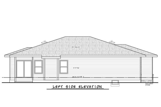 Exterior - Other Elevation for Contemporary House Plan #20-2544 - 2 bed, 2 bath