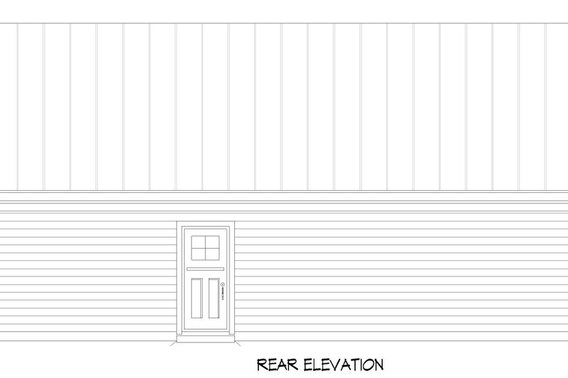 Architectural House Design - Exterior - Rear Elevation for Country House Plan #932-445 - 2 bed, 2 bath