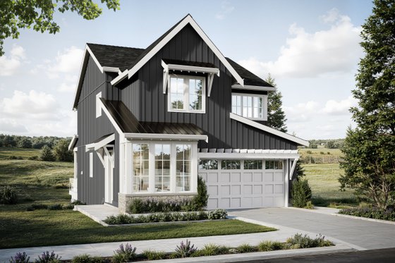 Exterior - Front Elevation 3 for Farmhouse House Plan #1114-110 - 4 bed, 2.5 bath