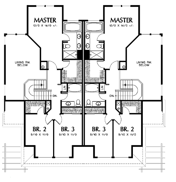Dream House Plan - Traditional Floor Plan - Upper Floor Plan #48-152