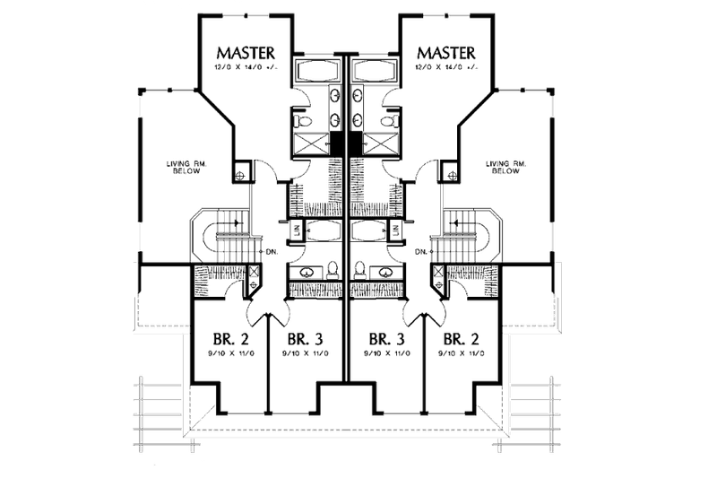 Home Plan - Floor Plan - Upper Floor for Traditional House Plan #48-152 - 3 bed, 2.5 bath