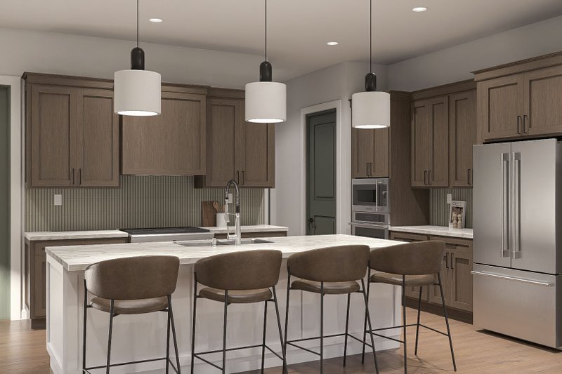 Architectural House Design - Interior - Kitchen 1 for Farmhouse House Plan #455-780 - 3 bed, 2.5 bath