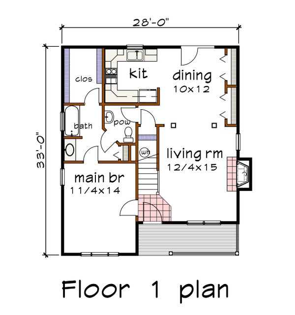 Home Plan - Country Floor Plan - Main Floor Plan #79-343