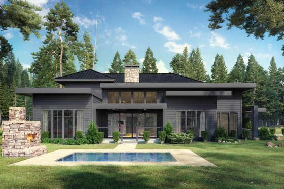 Exterior - Other Elevation for Contemporary House Plan #942-64 - 3 bed, 2.5 bath