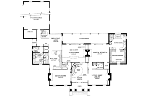 Floor Plan - Main Floor for Classical House Plan #137-242 - 4 bed, 4 bath