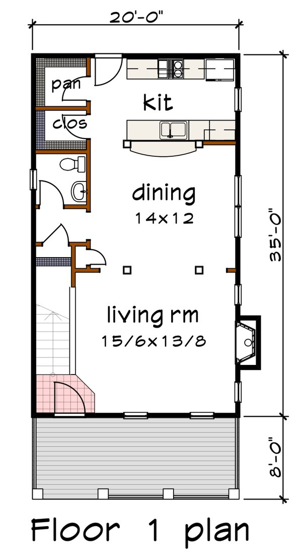 Craftsman Floor Plan - Main Floor Plan #79-341
