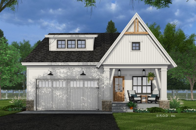 Architectural House Design - Exterior - Front Elevation 4 for Farmhouse House Plan #51-1339 - 4 bed, 3 bath
