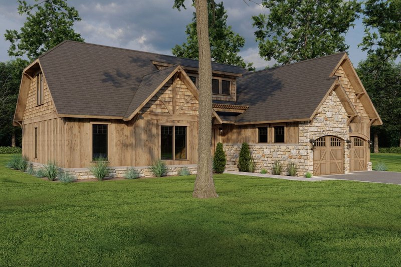 Home Plan - Exterior - Front Elevation 4 for Craftsman House Plan #17-2814 - 4 bed, 2 bath