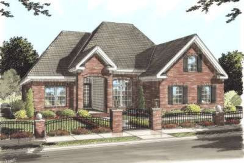 Architectural House Design - Traditional Exterior - Front Elevation Plan #20-1672